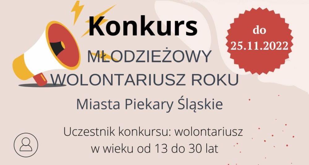 Młodzieżowy Wolontariusz Roku Miasta Piekary Śląskie. Weź udział w konkursie!