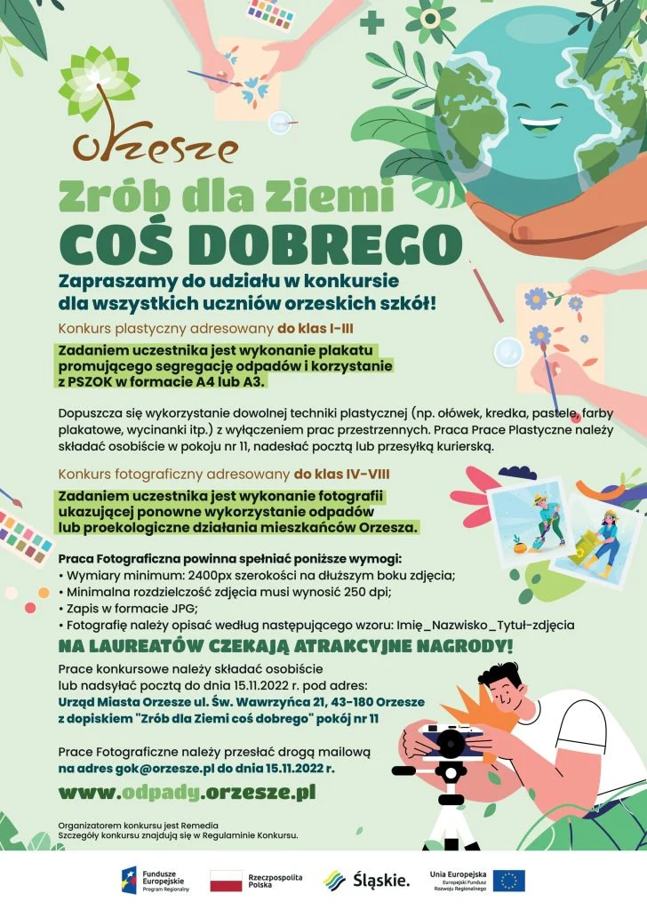 "Zrób dla Ziemi coś dobrego". Konkurs dla uczniów szkół podstawowych