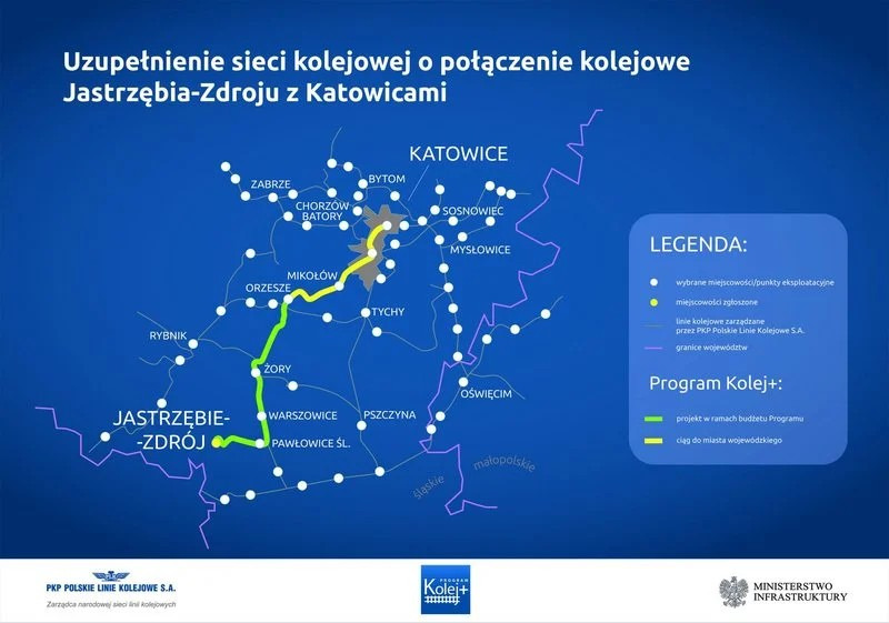 Inwestycje w ramach Kolei. Linia będzie przebiegać przez Orzesze!