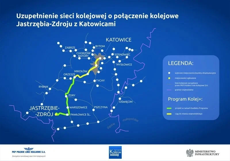 Inwestycje w ramach Kolei. Linia będzie przebiegać przez Orzesze!