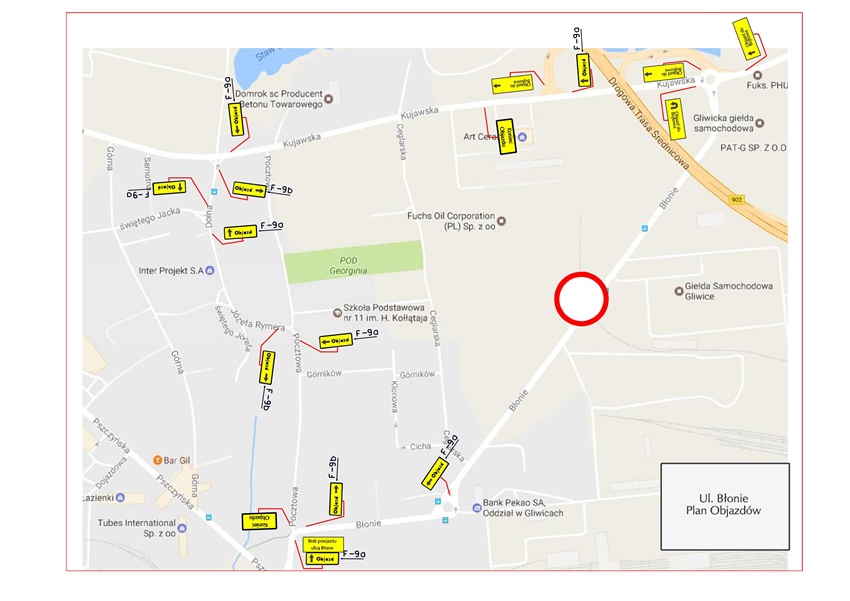 Uwaga kierowcy: Odcinek ul. Błonie wyłączony z ruchu