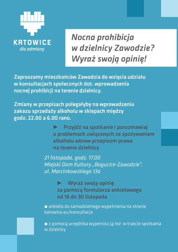 Nocna prohibicja w Zawodziu? Weź udział w konsultacjach