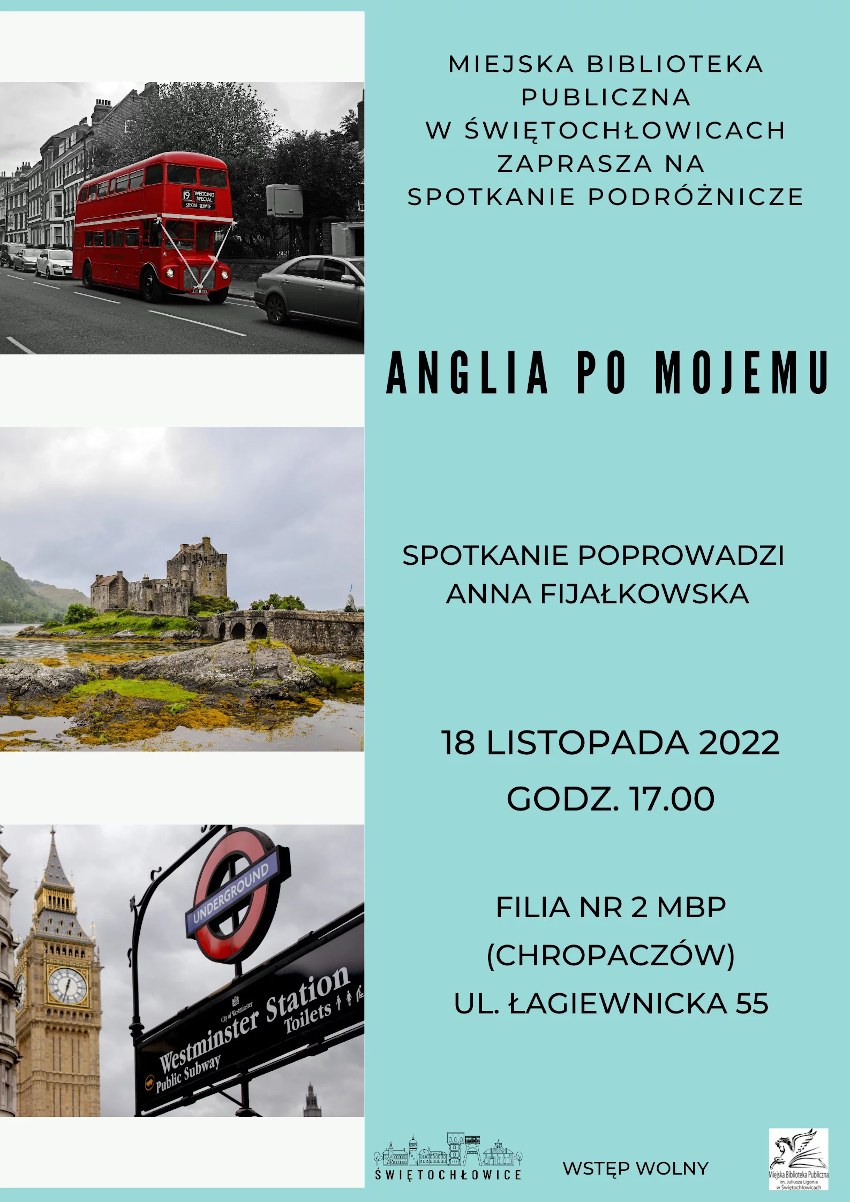 Spotkanie podróżnicze "Anglia po mojemu"