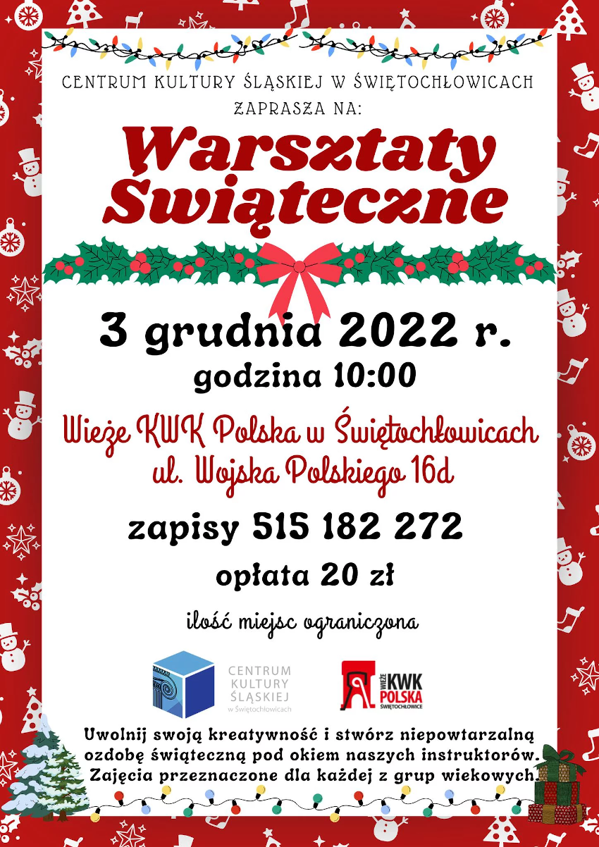 Warsztaty Świąteczne w Wieżach KWK Polska