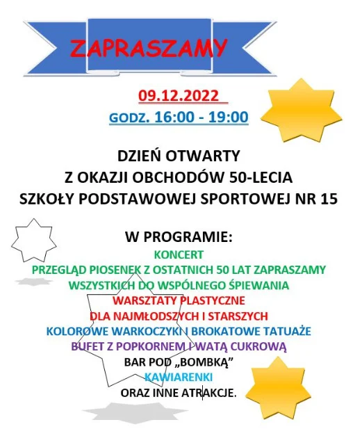 Przed nami 50-lecie SPS nr 15 Rudzie Śląskiej! Co w programie?