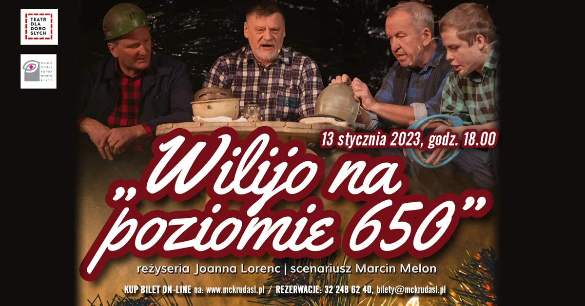 Spektakl "Wilijo na poziomie 650" Teatru dla Dorosłych w Bieruniu