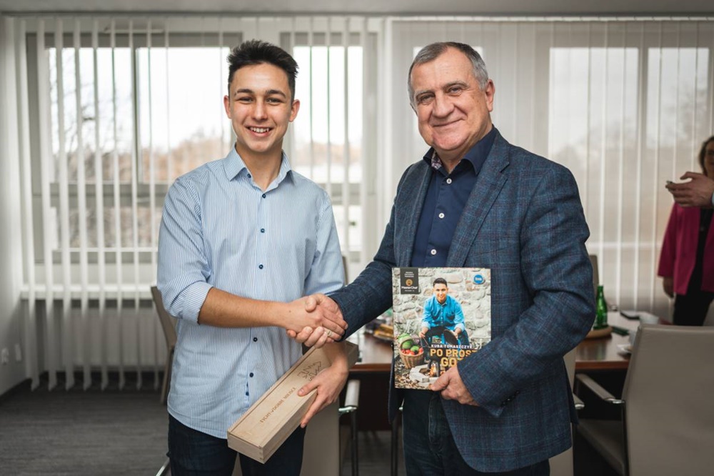 Kuba Tomaszczyk - zwycięzca programu Masterchef z wizytą u prezydenta