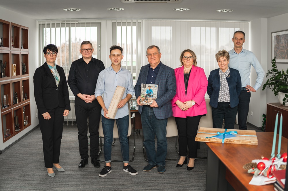 Kuba Tomaszczyk - zwycięzca programu Masterchef z wizytą u prezydenta