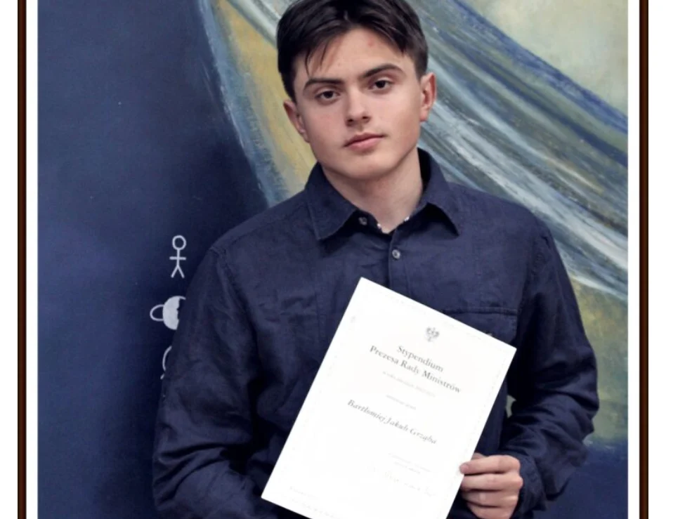 Stypendium Prezesa Rady Ministrów dla ucznia Śniadeka!