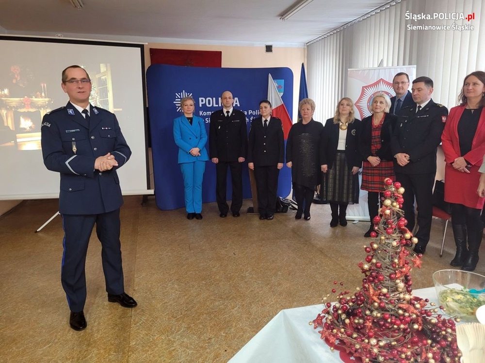 Spotkanie opłatkowe siemianowickich policjantów