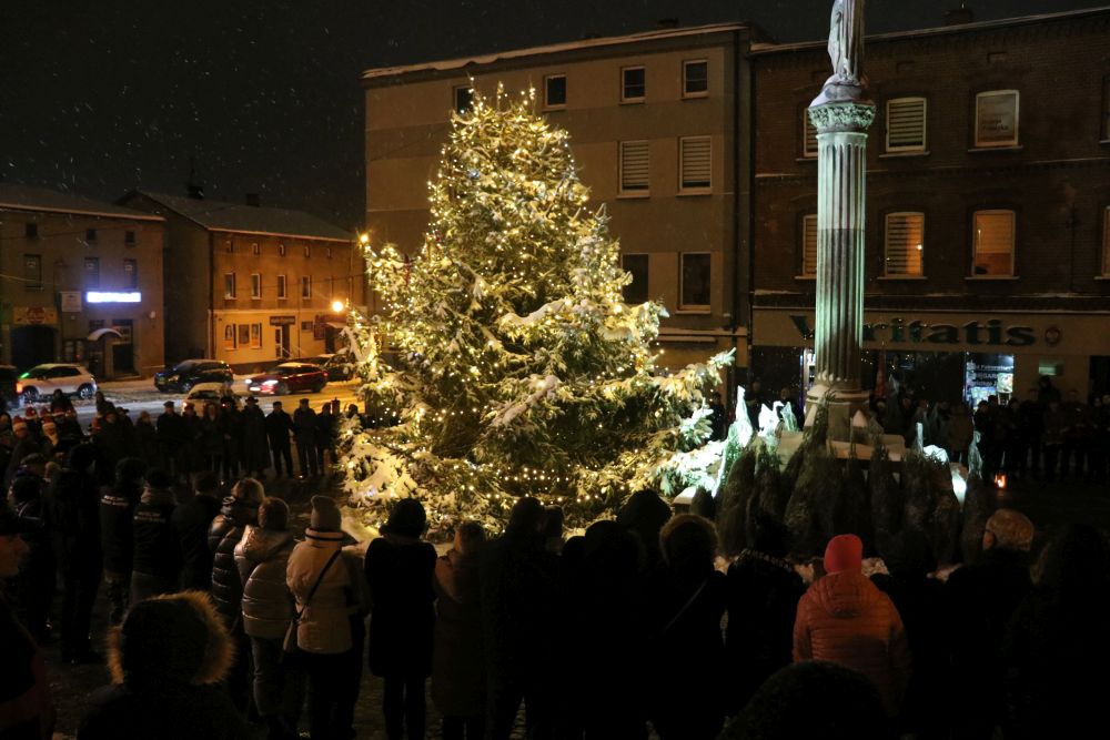 Choinka na Placu Mariackim rozbłysła