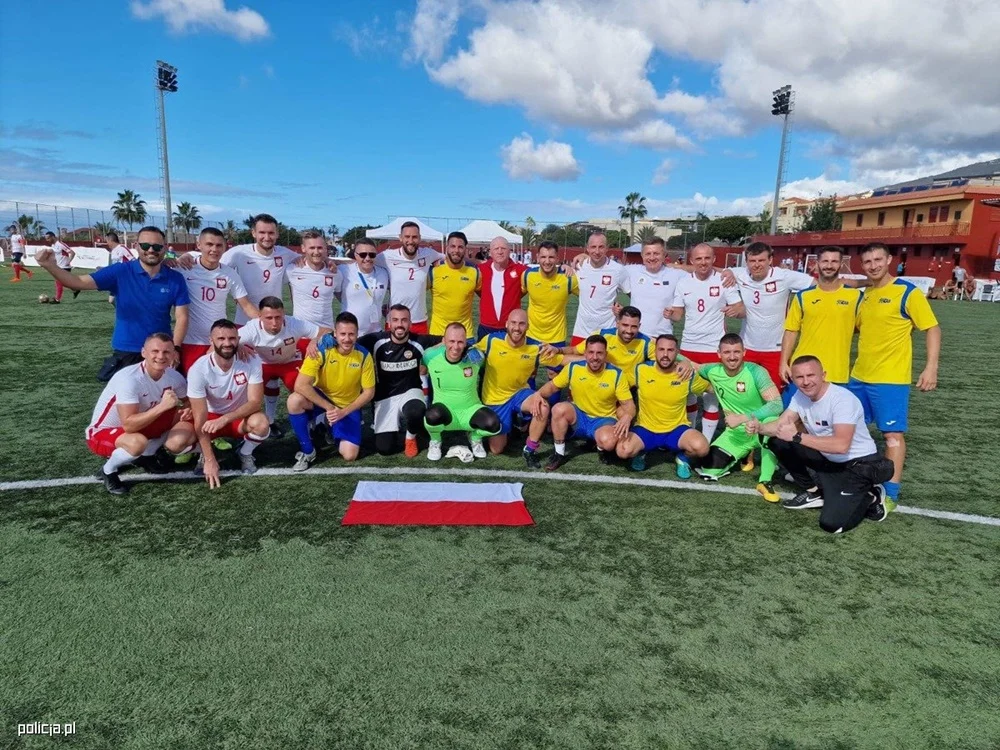 Gliwicki policjant - piłkarz w zwycięskiej drużynie! Sukces mistrzów świata