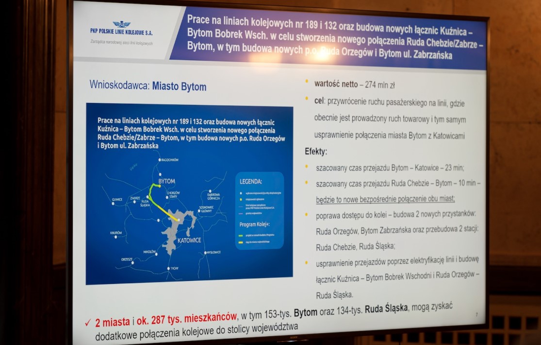 Kolej połączy Bytom z Rudą Śląską i Zabrzem. Prezydent Bytomia podpisał z PKP PLK