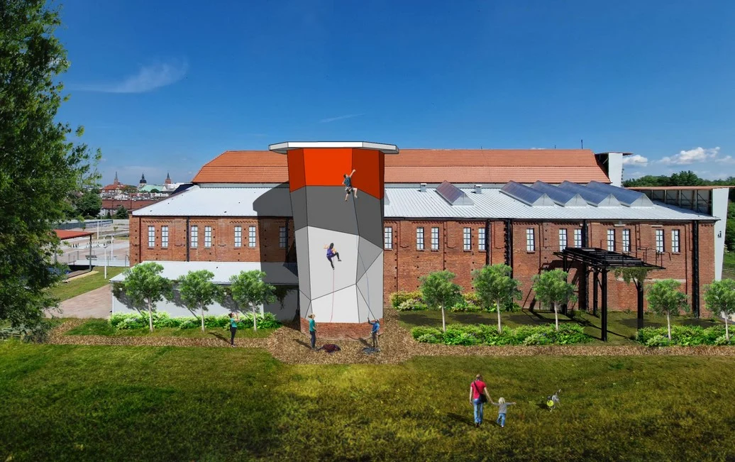 Największa zewnętrzna sportowa ściana wspinaczkowa w Polsce w 2023 roku w Skarpie Bytom