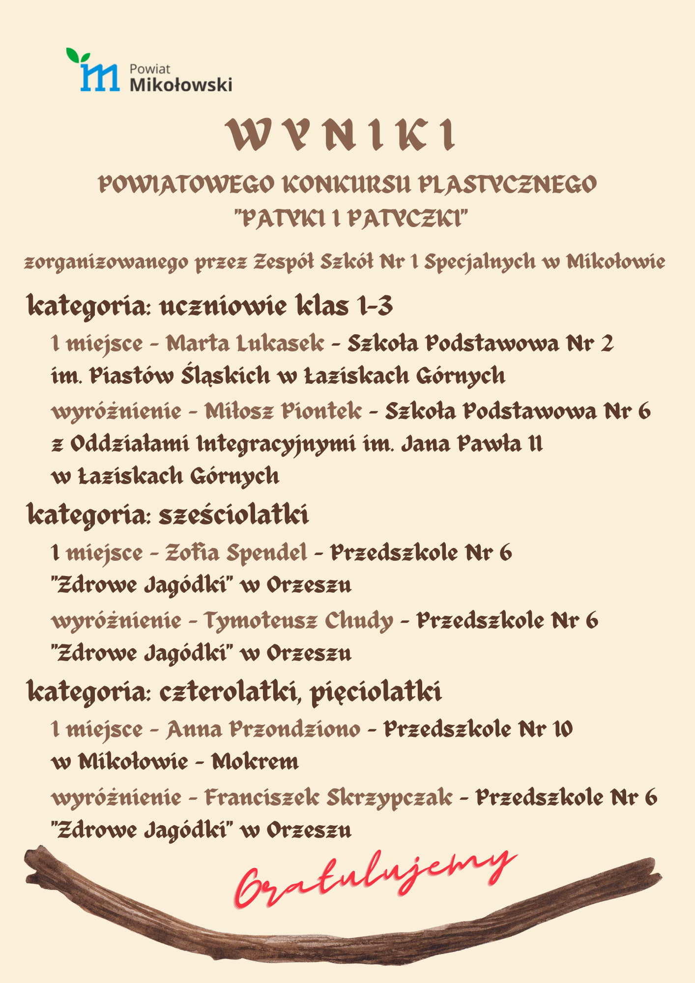 patyki i patyczki konkurs 1