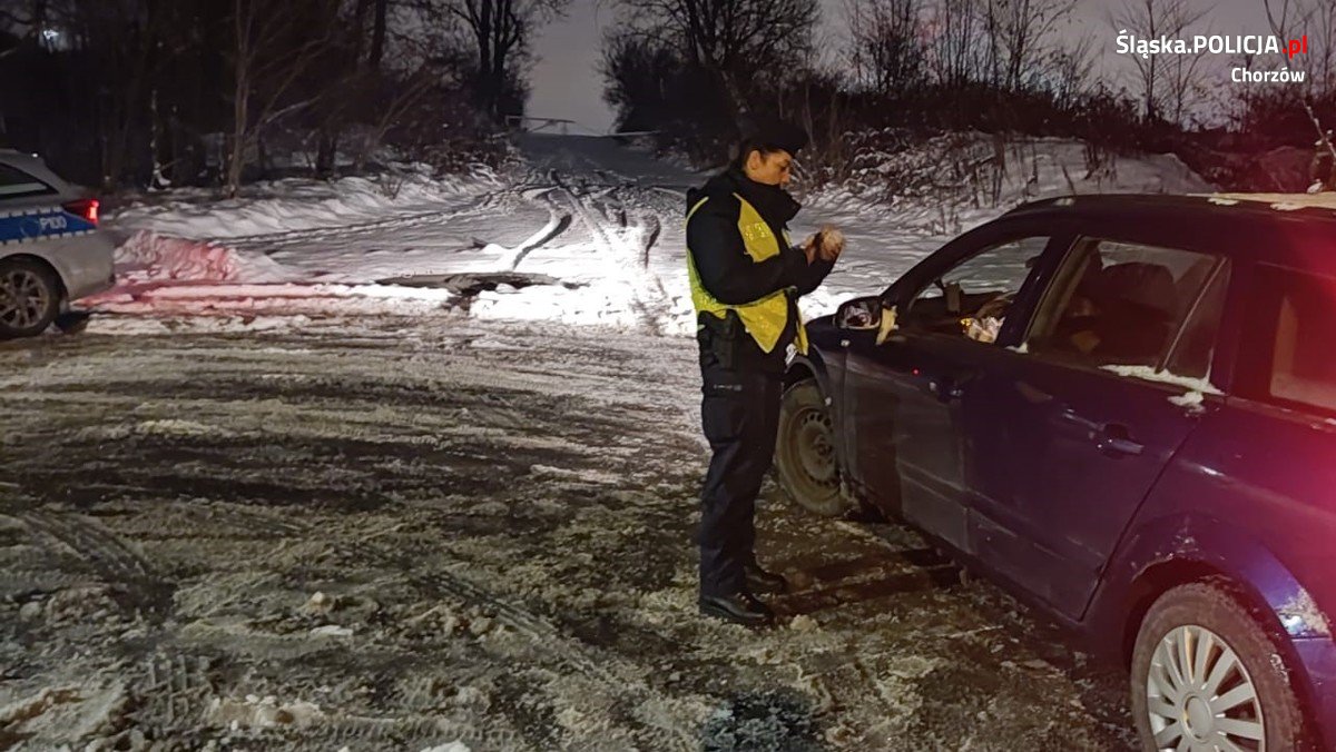 Kursanci Szkoły Policji w Katowicach na chorzowskich drogach