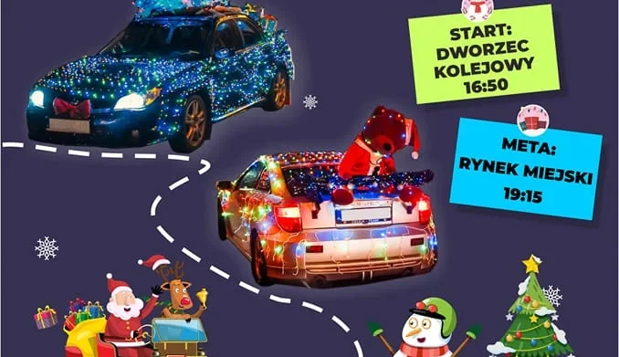 Świątecznie przystrojone samochody przejadą ulicami miasta