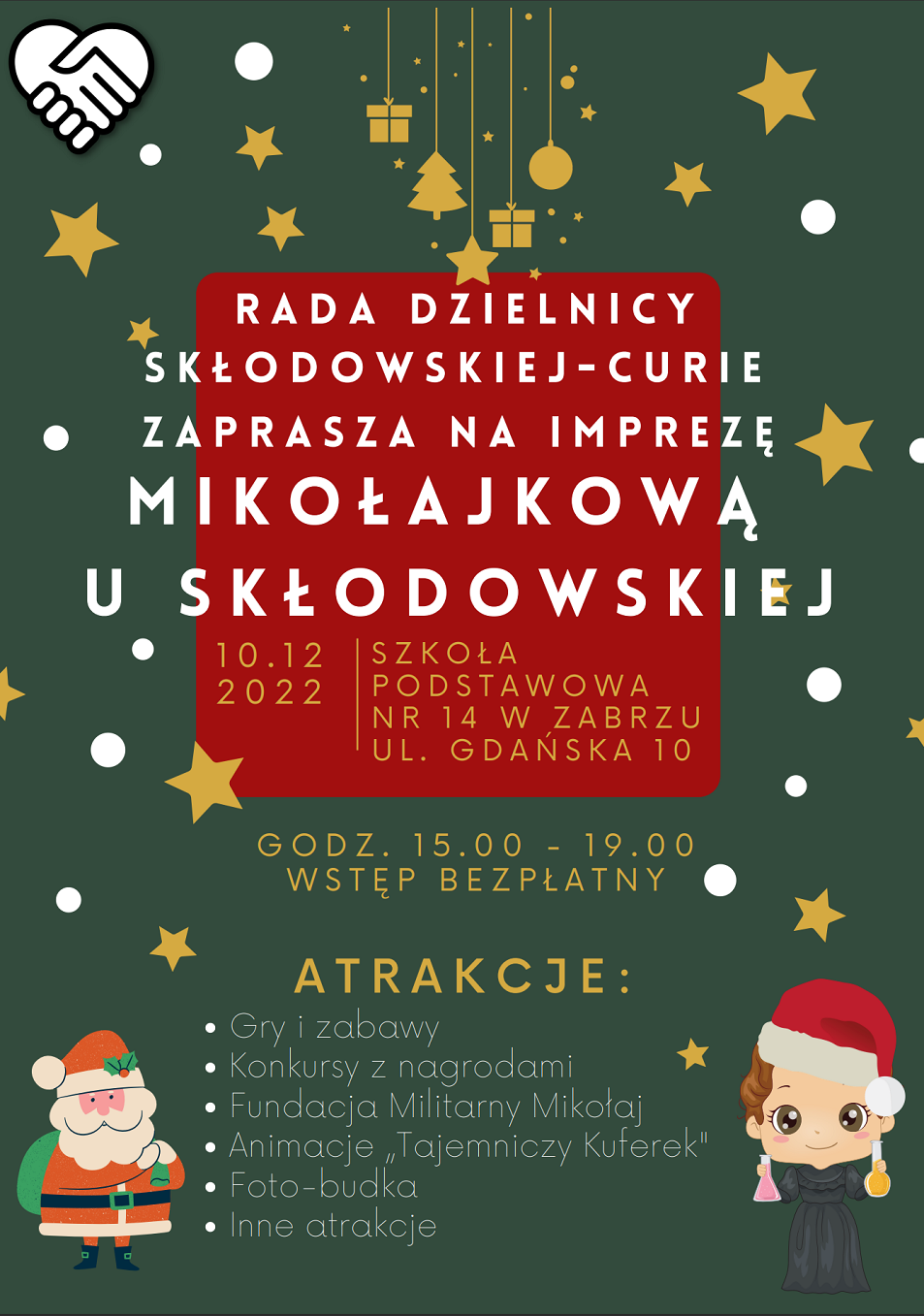 Przed nami Impreza Mikołajkowa u Skłodowskiej-Curie. W programie wiele atrakcji!