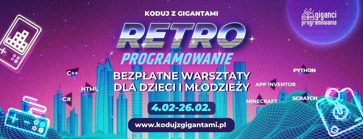 Startują bezpłatne warsztaty "Koduj z Gigantami - Retroprogramowanie"
