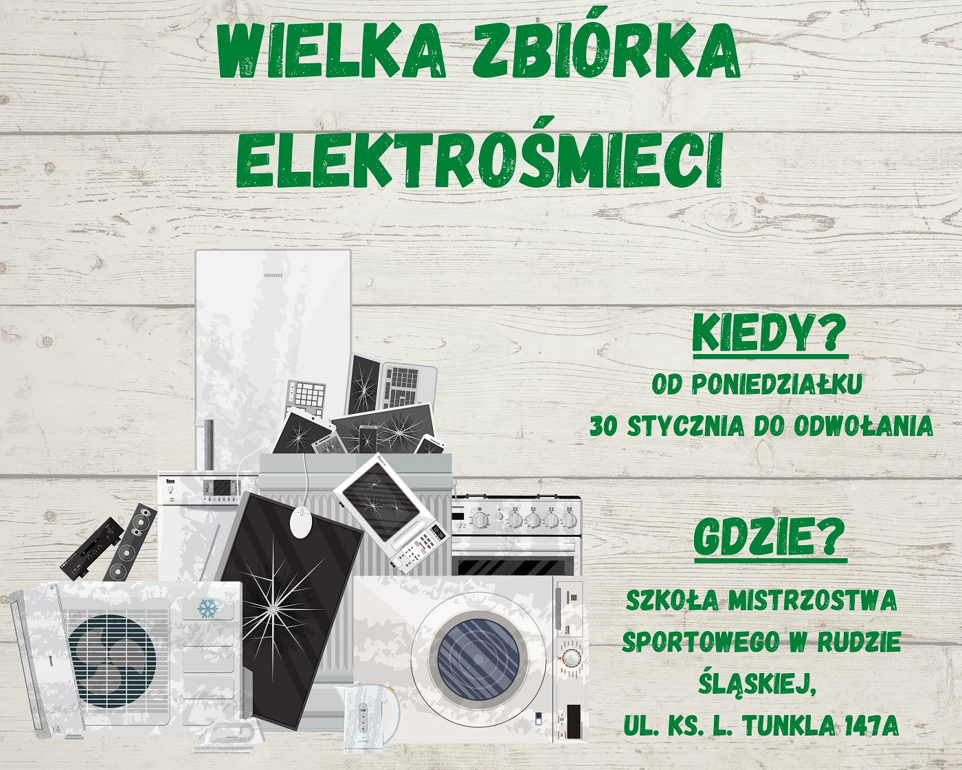 Szkoła Mistrzostwa Sportowego dołączyła do programu: "Moje miasto bez elektrośmieci"