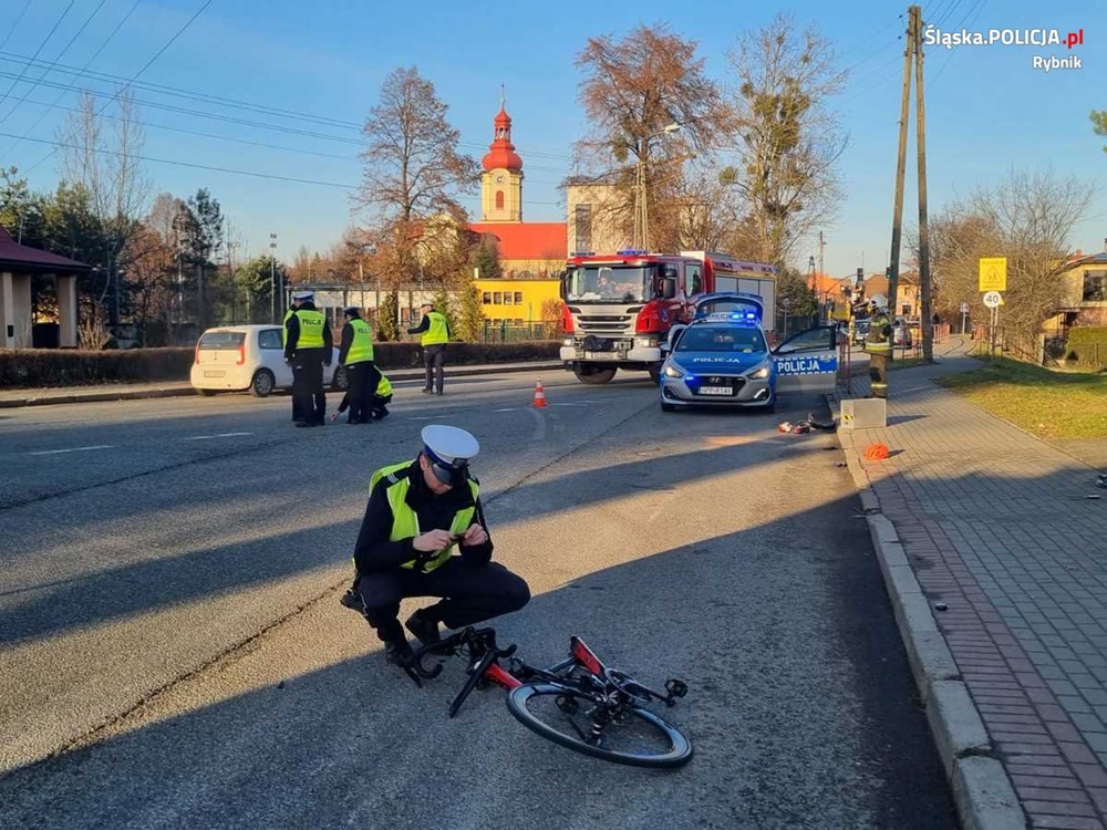 Policjanci wyjaśniają okoliczności śmiertelnego potrącenia rowerzysty