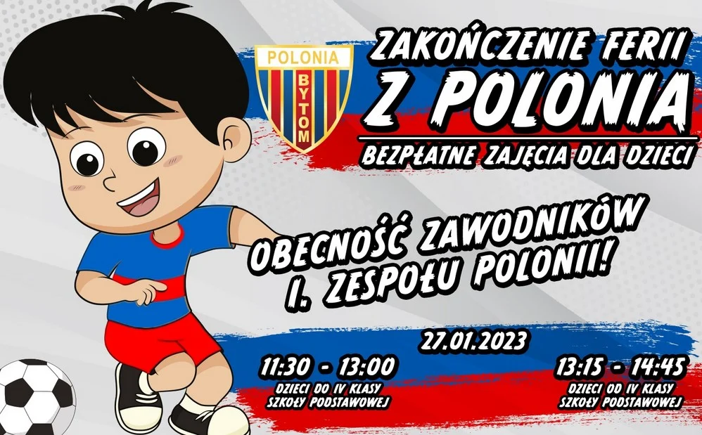 W piątek na zakończenie ferii Polonia organizuje piłkarskie zajęcia dla dzieci