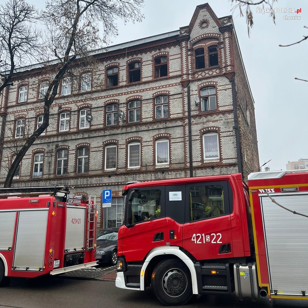 Tragedia w Chorzowie. W pożarze zginął lokator jednej z kamienic przy ul. 11 Listopada
