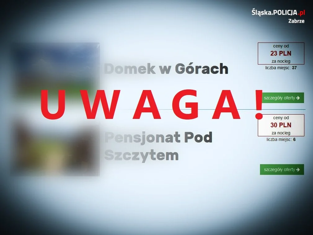 Uwaga na fałszywe oferty górskich kwater!