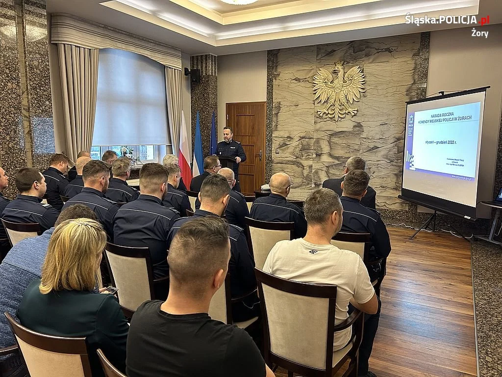 Odprawa roczna żorskiej policji / fot. KMP Żory 1