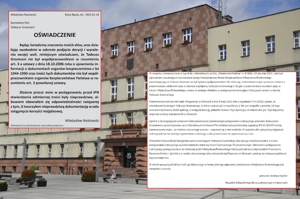 IPN wydał oświadczenie w sprawie byłego radnego Tadeusza Grozmaniego. Współpracował z SB?