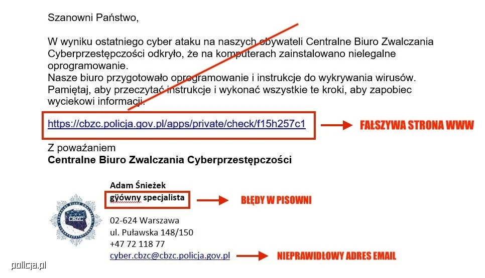 Nowy typ ataków oszustów! Cyberprzestępcy podszywają się pod CBZC!