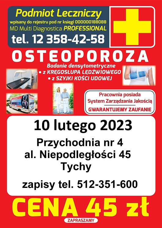 Osteobus odwiedzi Tychy! Zbadaj stan swoich kości!