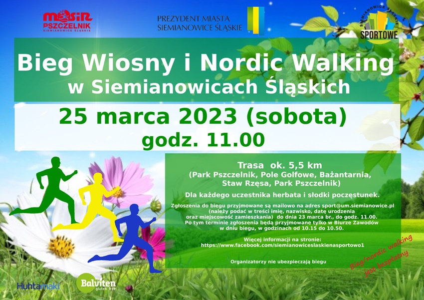 Bieg Wiosny oraz Nordic Walking w Siemianowicach Śląskich. Sprawdź terminy!
