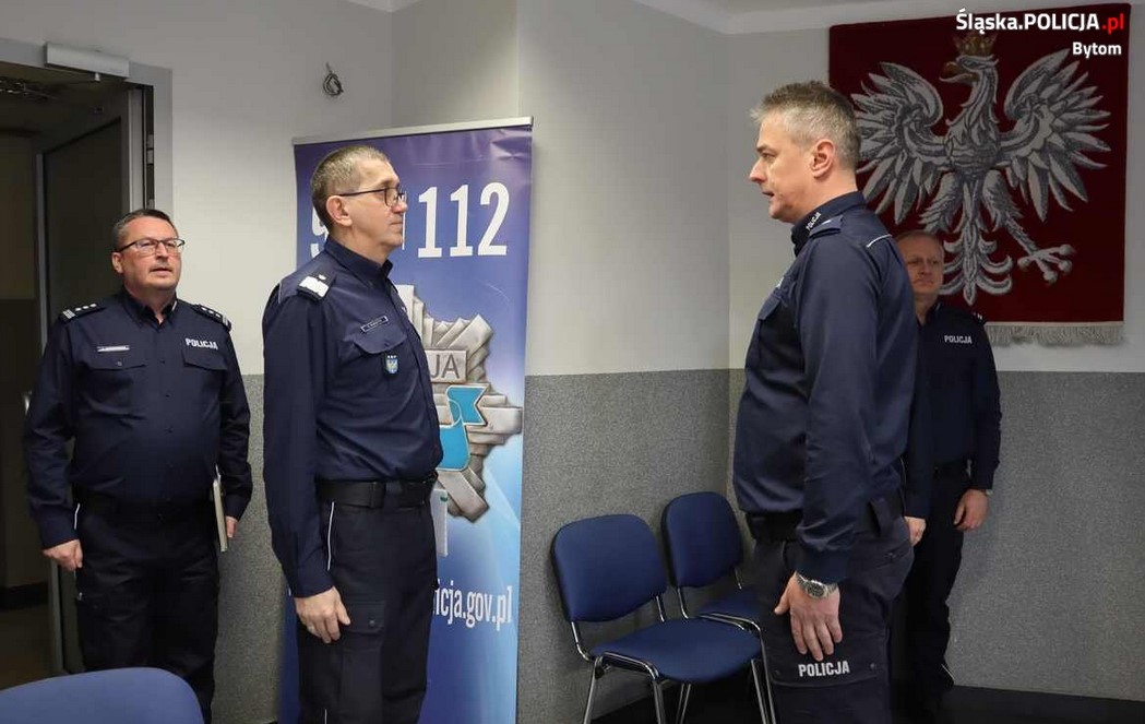 Odprawa roczna w bytomskiej komendzie