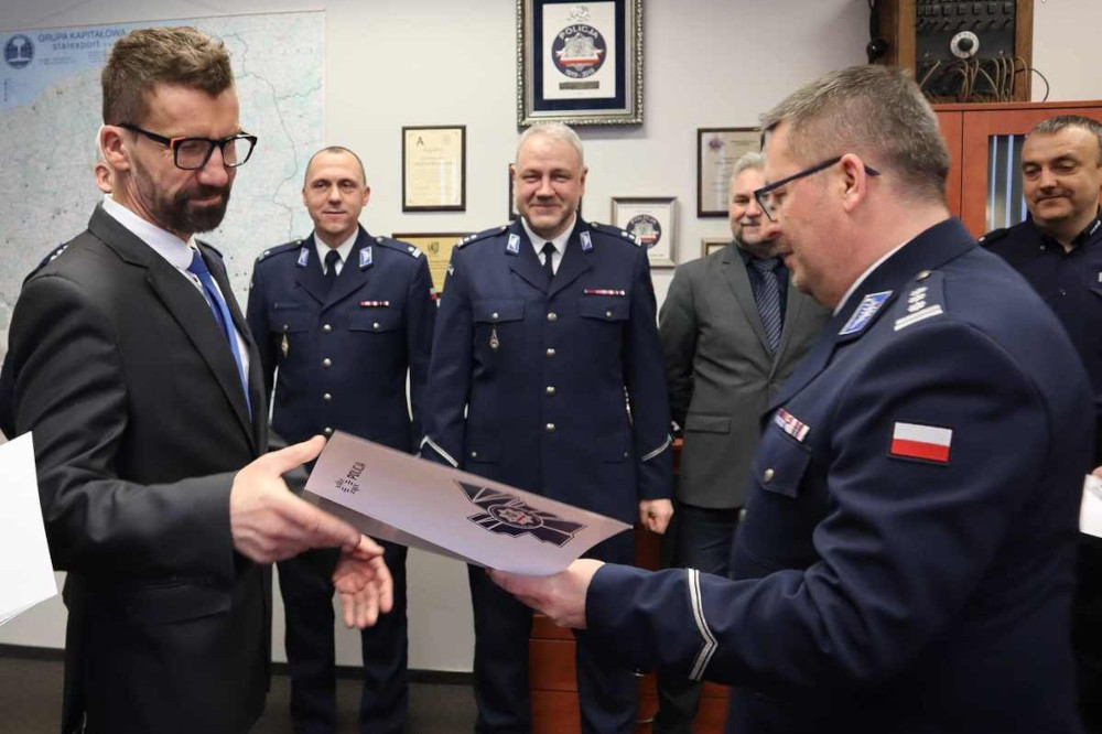 Pożegnanie z mundurem w bytomskiej komendzie