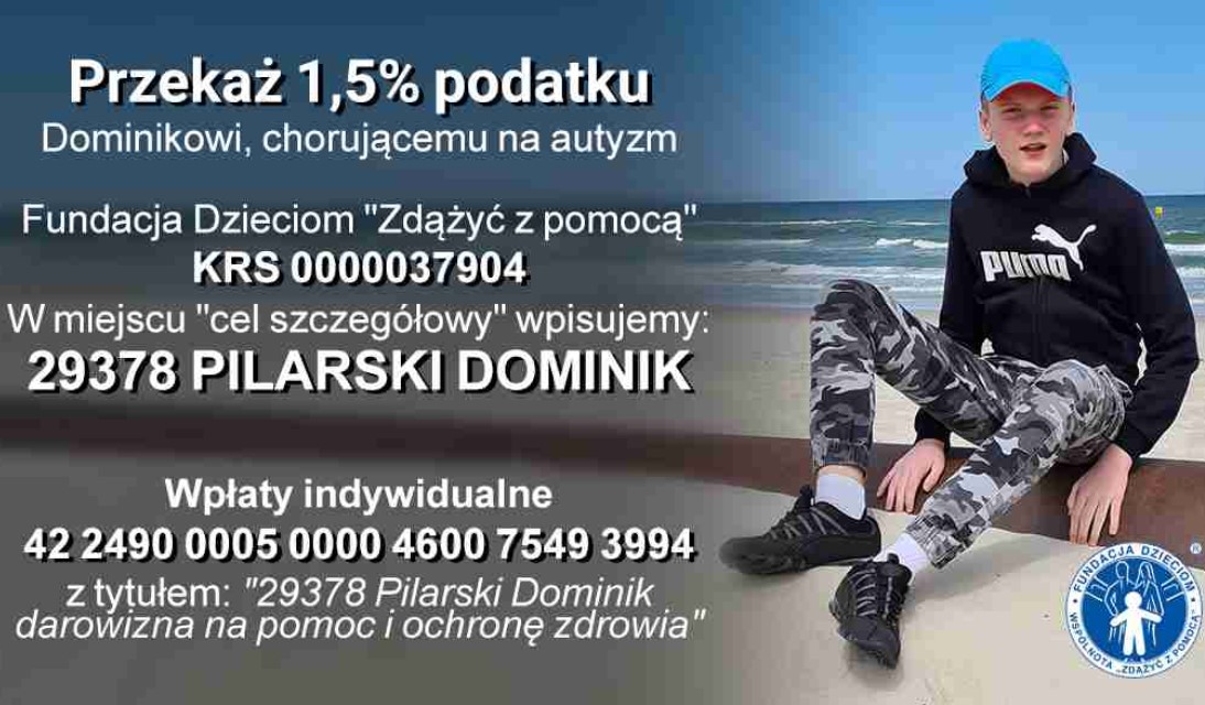 Bytomscka policja apeluje o pomoc Dominikowi - wystarczy przekazać 1,5% podatku