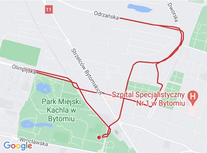 Bytomski Bieg Pamici onierzy Niezomnych  mapa