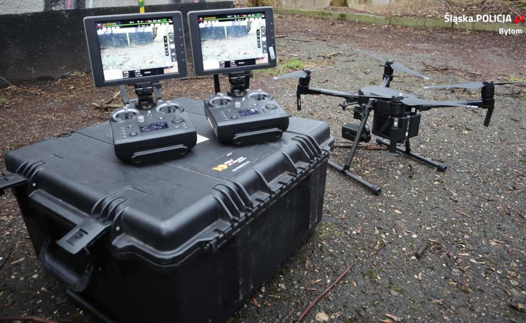 Działania "Bezpieczny Pieszy" pod okiem policyjnego drona