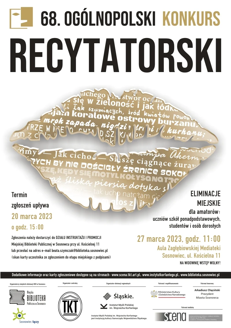 68. Ogólnopolski Konkurs Recytatorski. Eliminacje miejskie w Mediatece
