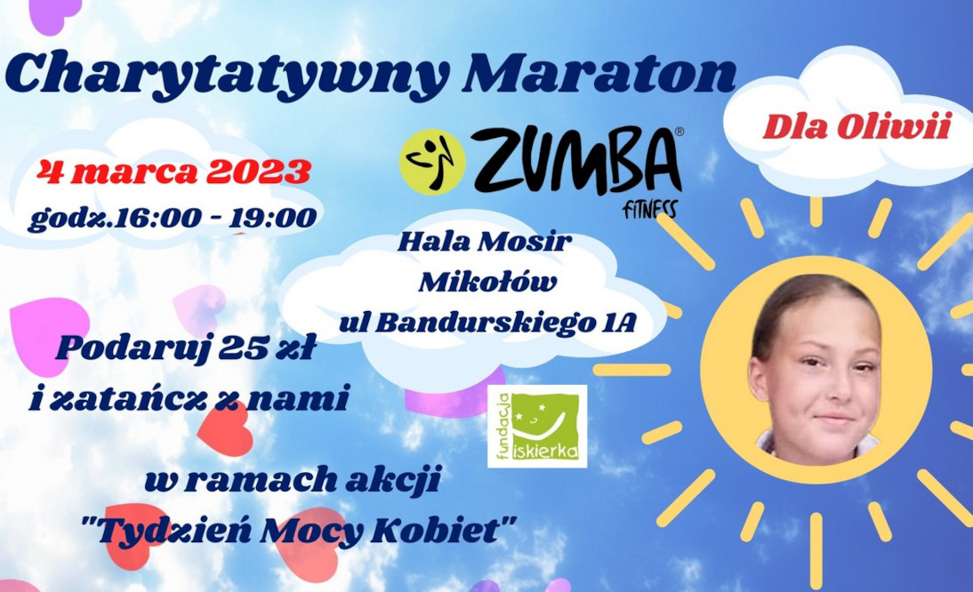 Charytatywny Maraton ZUMBA FITNESS dla nastoletniej Oliwii z Mikołowa