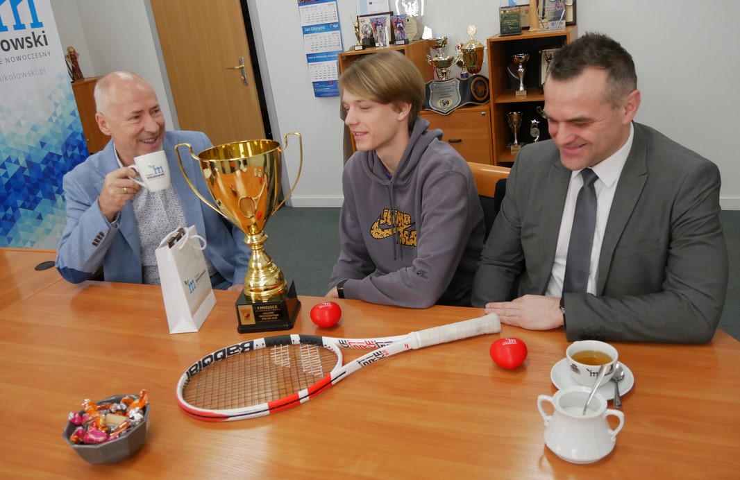 Halowy Mistrz Polski Juniorów (U18) w tenisie gościem Starosty Mikołowskiego