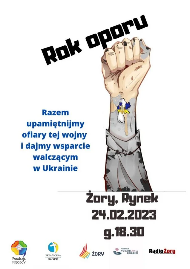 Okażmy wsparcie dla Ukrainy! Spotkanie z okazji roku oporu na Rynku