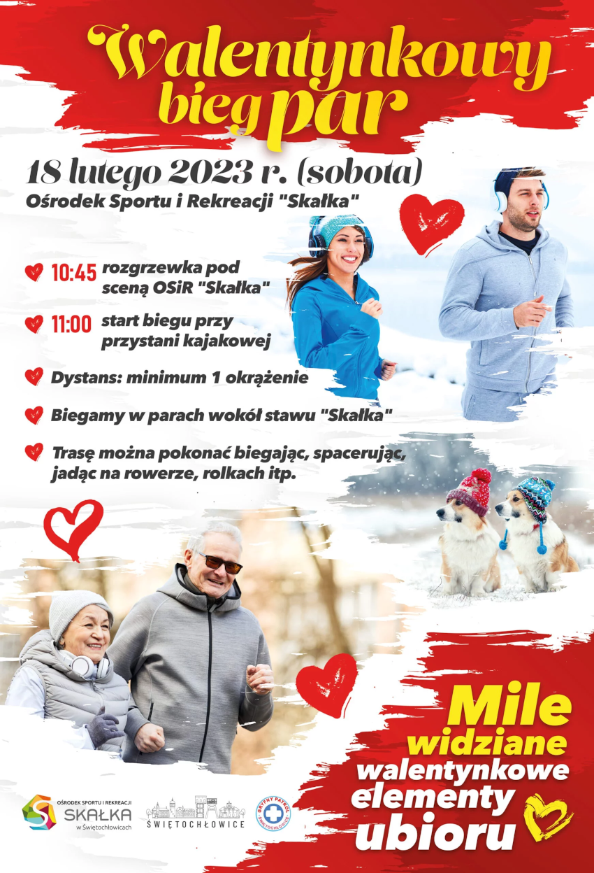 Walentynkowy bieg par w Świętochłowicach