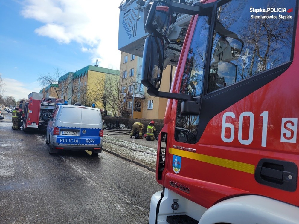 Pożar budynku przy ulicy Reymonta w Siemianowicach Śląskich. Ewakuowano lokatorów!