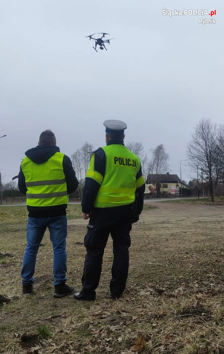 Policyjne działania "NURD" w Rybniku pod okiem drona