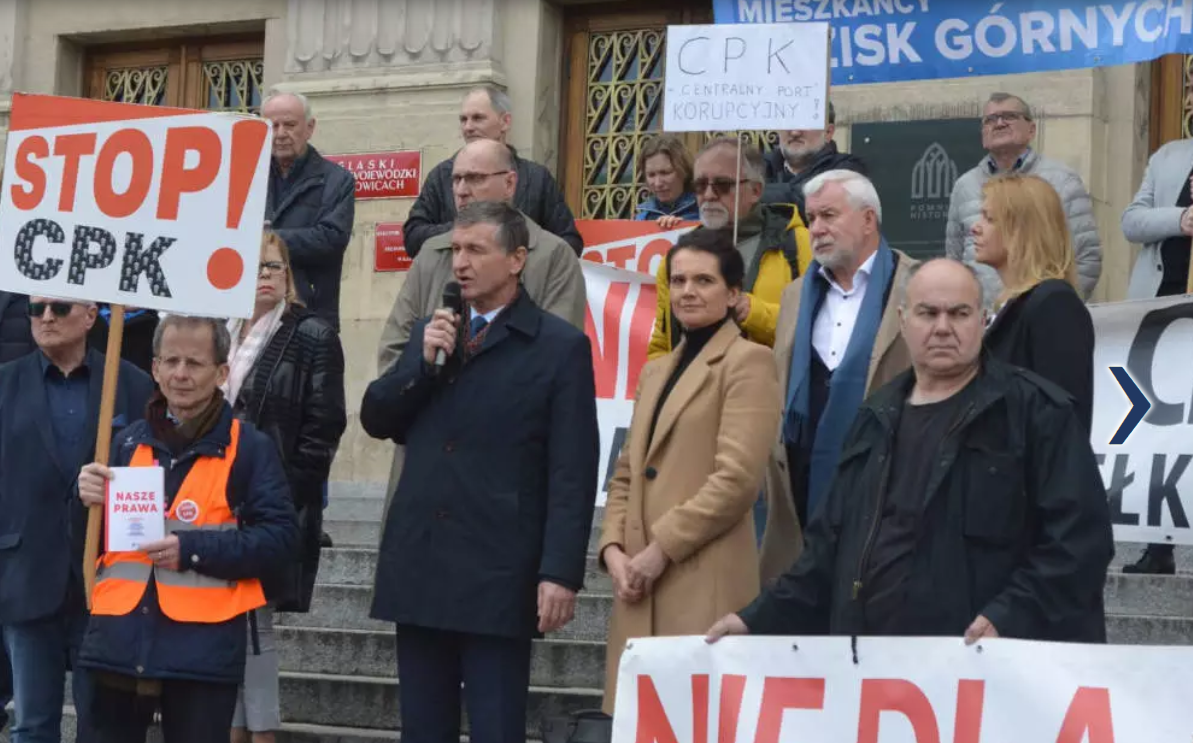 Łaziska Górne: Główny protest przeciwko CPK w piątek. Ostre reakcje na inwestycję