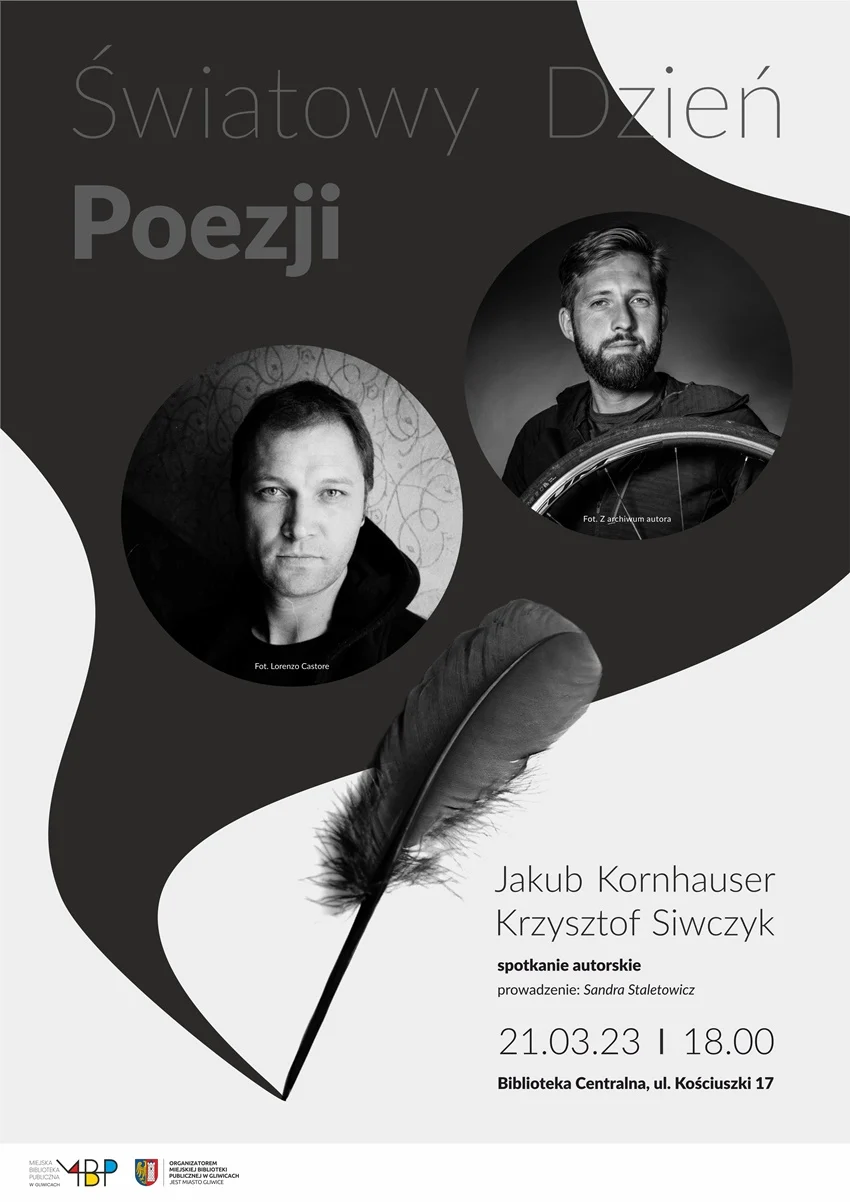 Poeci o poezji. Spotkanie autorskie z Jakubem Kornhausem i Krzysztofem Siwczykiem
