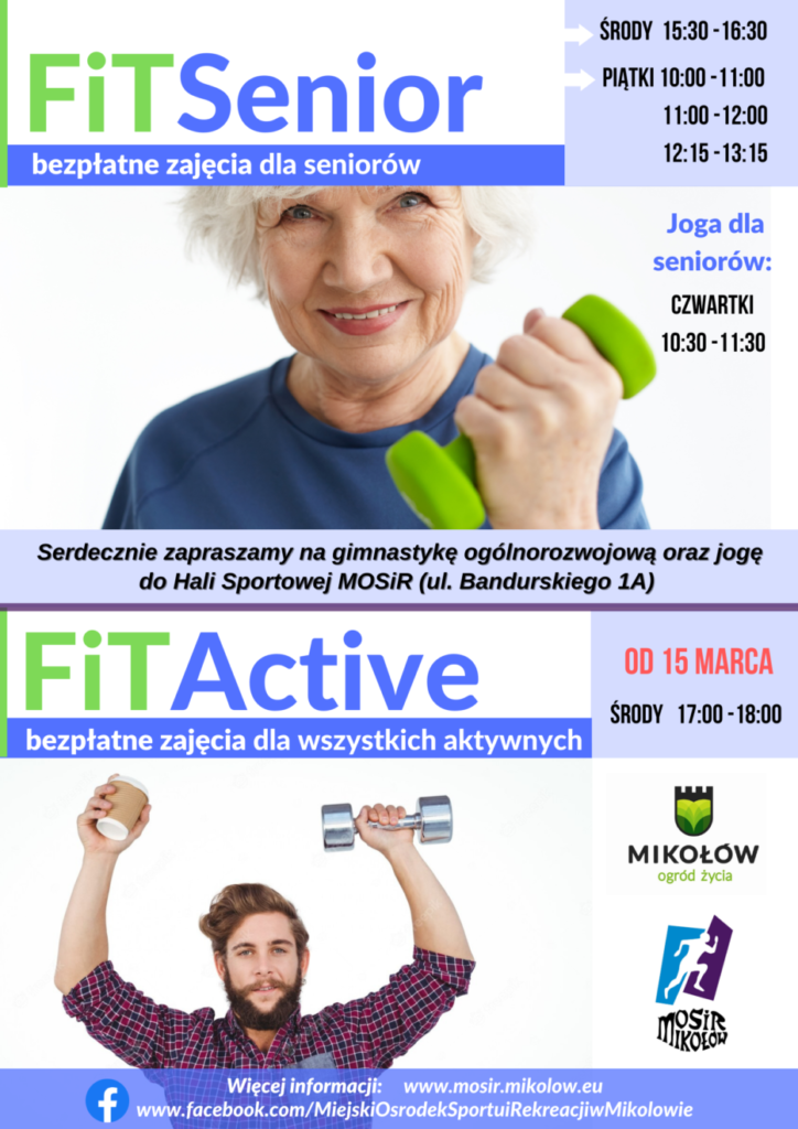 MOSiR zaprasza na zajęcia Fit Active, czyli nowe zajęcia ogólnokondycyjne dla pracujących