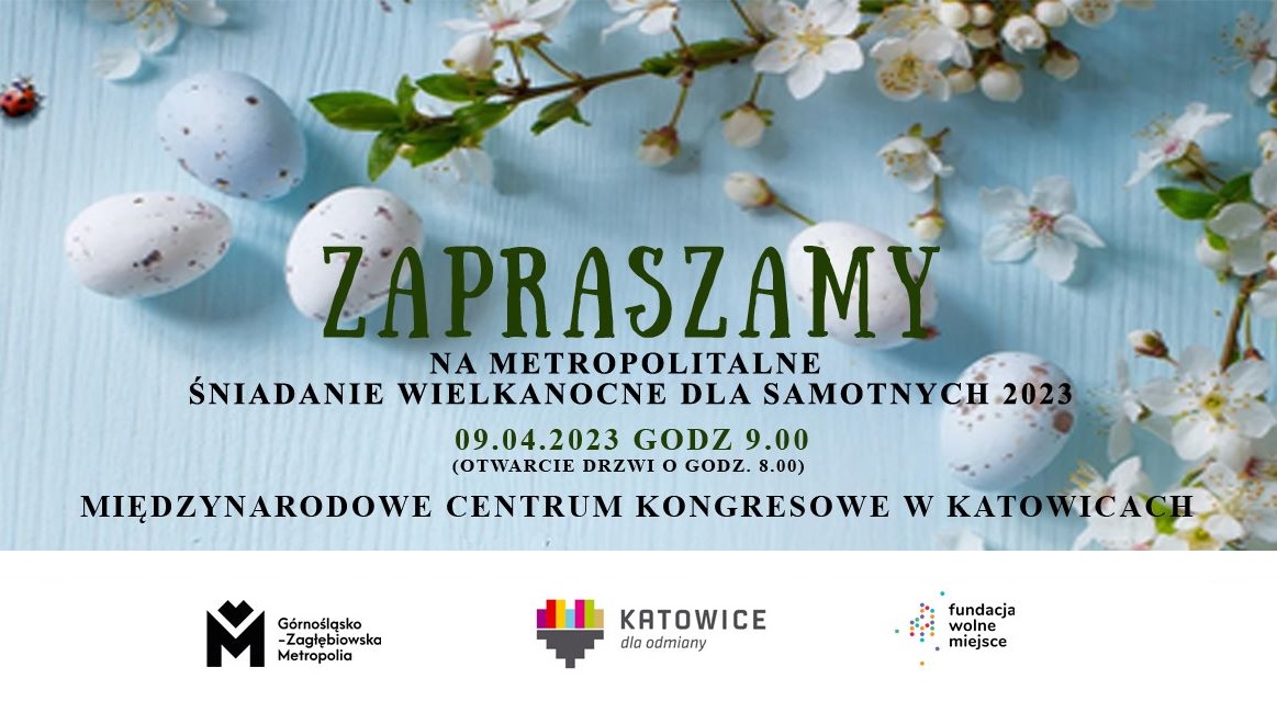 W Katowicach odbędzie się Metropolitarne Śniadanie Wielkanocne dla Samotnych 2023