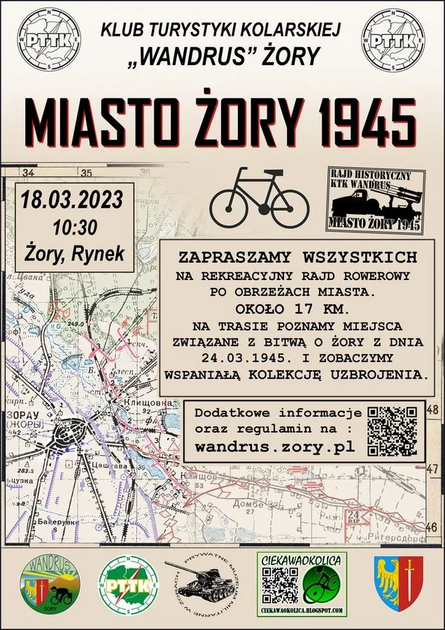 Historyczny rajd rowerowy "Miasto Żory 1945"